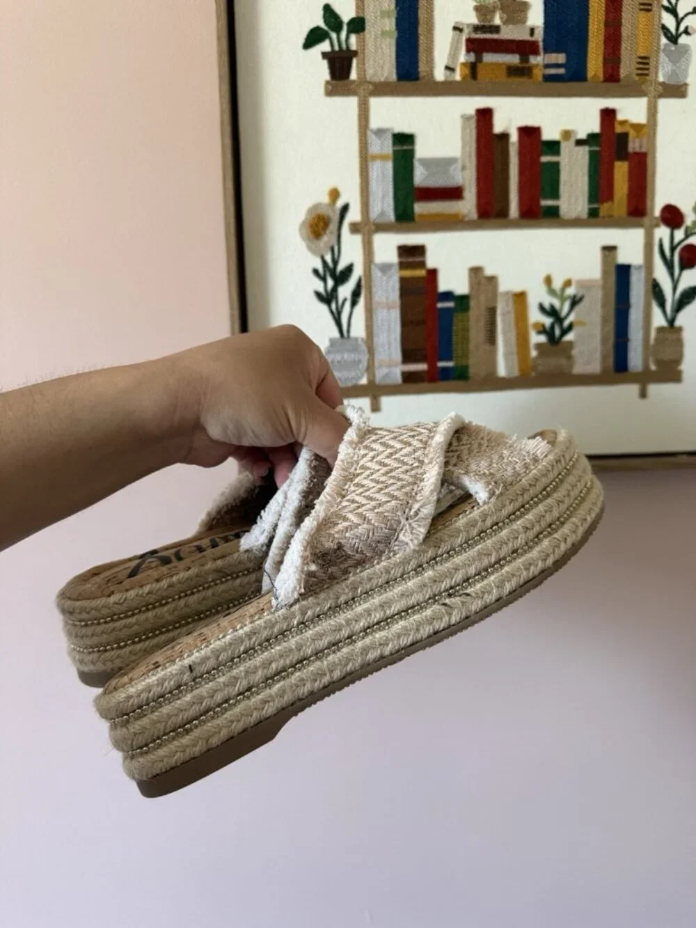 Sam Edelman Anthro Ashlynn Espadrille Fringe Platform Sandals Boho NEW Size 8